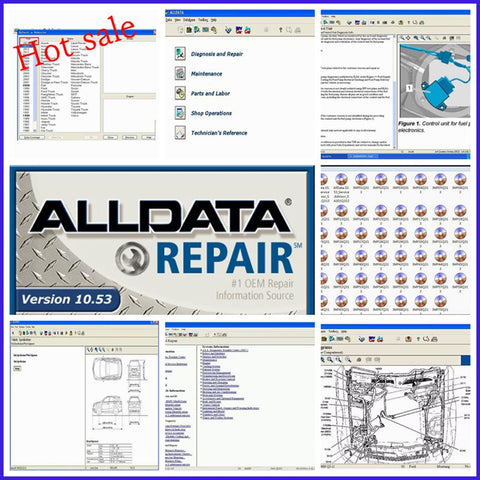 2019 Alldata Software in 500GB HDD usb3.0 High quality All data V10.53 Hot Selling Hard disk drive Alldata Diagnostic tools