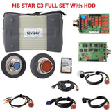 MB Star C3 Full Set With 5 Cables Auto Diagnostic tool MB C3 with v2019.3 HDD MB Star C3 Engine Analyzer multi-language
