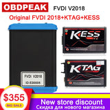 Factory Outle FVDI 2018 ABRITES +KESS 5.017 Diagnostic Tool Cover All Functions Technical Support With 18 Softwares DHL Free