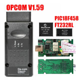 OPCOM V1.99 V5 OP COM V1.95 V1.78 V1.70 V1.65 V1.59 For Opel Diagnostic Tool PIC18F458&FTDI Chip NEC Relay OP-COM 120309A
