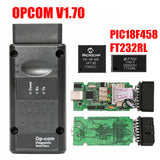 OPCOM V1.99 V5 OP COM V1.95 V1.78 V1.70 V1.65 V1.59 For Opel Diagnostic Tool PIC18F458&FTDI Chip NEC Relay OP-COM 120309A