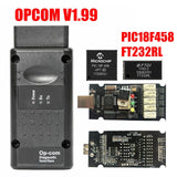 OPCOM V1.99 V5 OP COM V1.95 V1.78 V1.70 V1.65 V1.59 For Opel Diagnostic Tool PIC18F458&FTDI Chip NEC Relay OP-COM 120309A