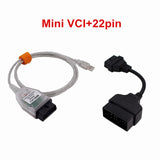 Latest V13.00.022 MINI VCI Interface FOR TOYOTA TIS Techstream MINI-VCI FT232RL Chip J2534 OBD2 Diagnostic Cable Free Ship