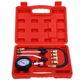9 PCS Petrol Gas Engine Cylinder Compressor Gauge Meter Test Pressure Compression Tester Leakage Diagnostic Post Free